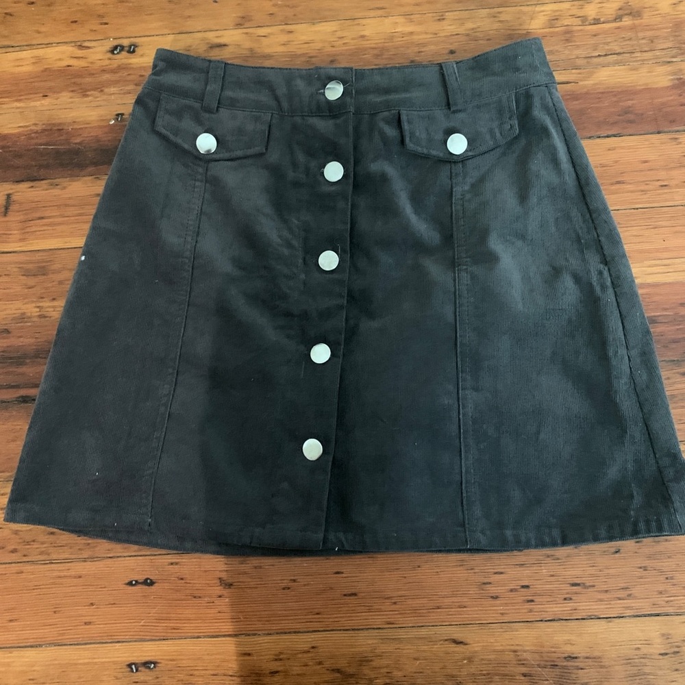 NWOT CORDUROY BUTTON-UP MINI SKIRT